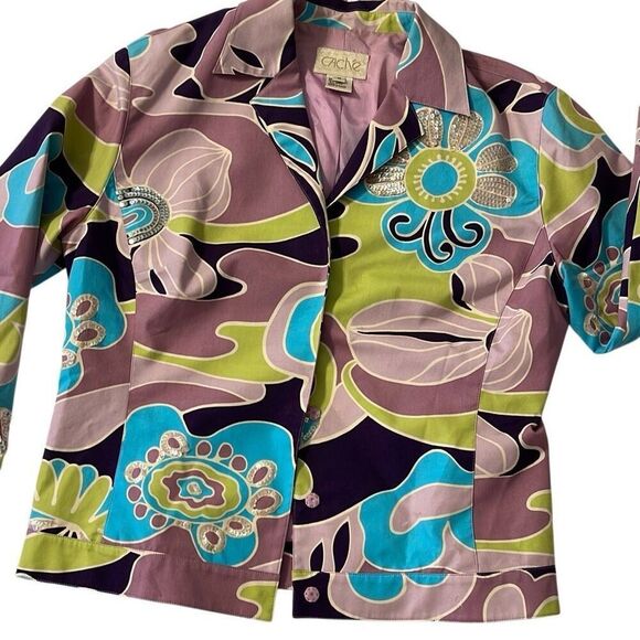 Cache Vintage Women’s Fitted/Sequined Short Jacket - Picture 14 of 16